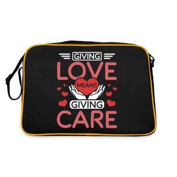To give love is to give care - Retro Bag - black/gold - Back