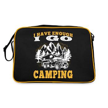 camping enough driving camping caravan holiday - Retro Bag - black/gold - Back