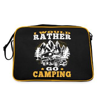 camping would rather camping caravan holidays - Retro Bag - black/gold - Back