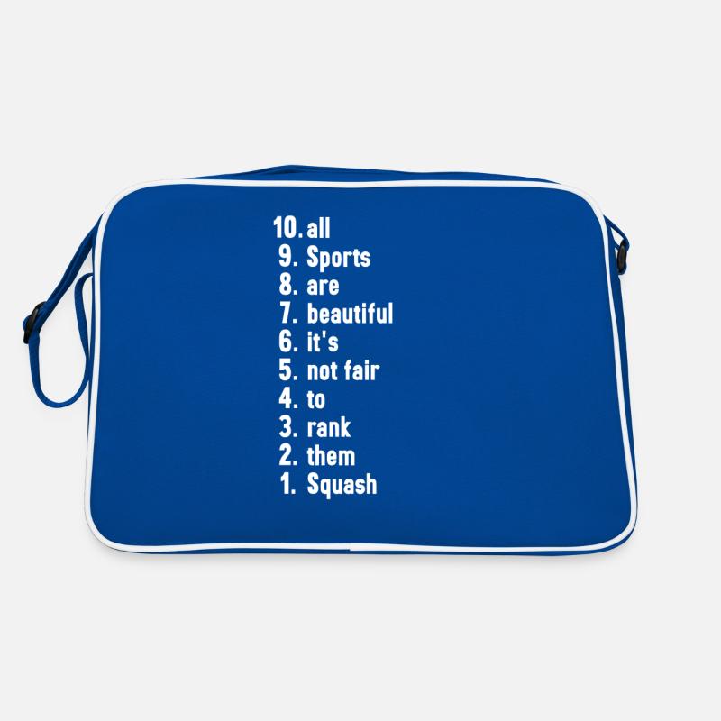Lustige Sportler Sprüche Squash Geschenk Retro Tasche