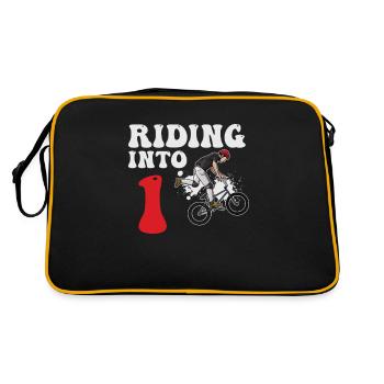 Riding Into 1 BMX Racing Bike 1 Year Old 1st - Retro Bag - black/gold - Back