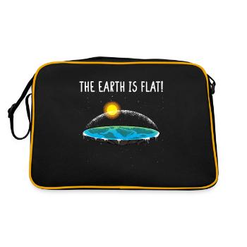 The Earth Is Flat I Flat Earth - Retro Bag - black/gold - Back
