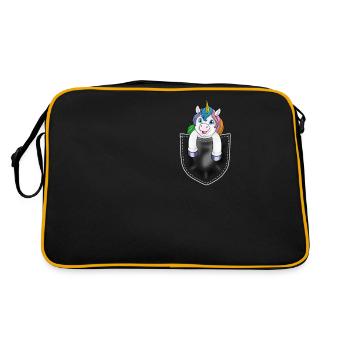 Conte de fées Créature mythique Licorne Fan Idée cadeau - Sac Retro - noir/or - Dos