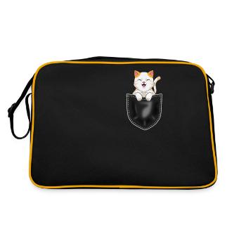 Location de chats Cadeau Propriétaire de Chat - Sac Retro - noir/or - Dos