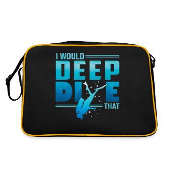 Tief Tauchen Freedive DeepDive - Retro Tasche - Schwarz/Gold - Hinten