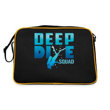 Tief Tauchen Freedive DeepDive - Retro Tasche - Schwarz/Gold - Hinten