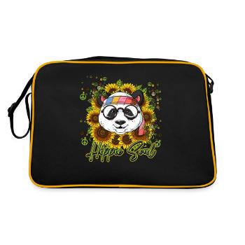 60s 70s Costume Hippie Soul - Sac Retro - noir/or - Dos