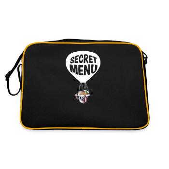 Secret Menu Deliverd By Chinese Spy Balloon - Retro Tasche - Schwarz/Gold - Hinten