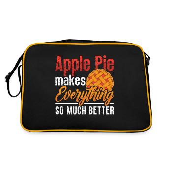 Apple Pie Makes Everything So Pastries Apple Tree - Retro Bag - black/gold - Back