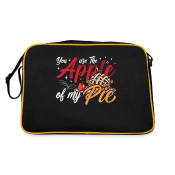 Tarte aux pommes Tu es La pomme De Mes Pâtisseries De Cuisine - Sac Retro - noir/or - Dos