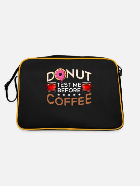 Coffee & Doughnuts Donut Me Testez avant le petit déjeuner - Sac Retro - noir/or - Dos