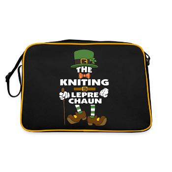 Le lutin tricotant Fête de la Saint-Patrick - Sac Retro - noir/or - Dos