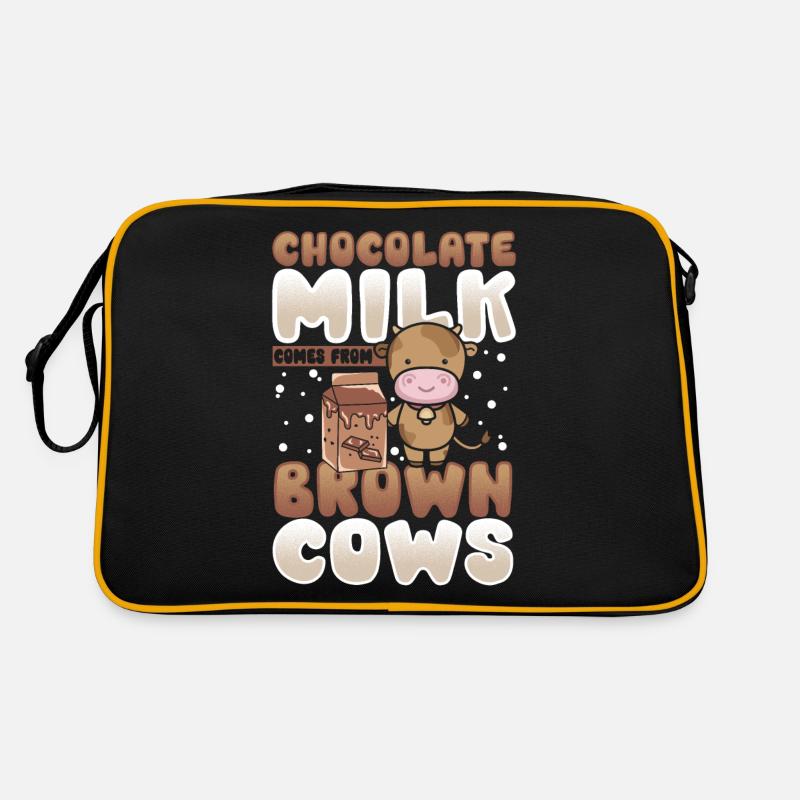 Chocolate Milk Comes From Brown Cows Cocoa Milk Retro Bag