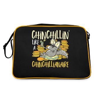 Chinchillin' Like A Chinchillianaire Chinchilla - Retro Bag - black/gold - Back