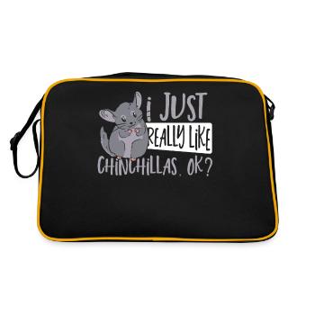 I Just Really Like Chinchillas, Ok? Chinchilla Mom - Retro Bag - black/gold - Back