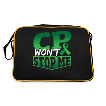 CP Won't Stop Me Cerebral Palsy Warrior Palsy - Retro Bag - black/gold - Back