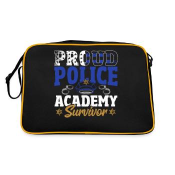 Proud Police Academy Survivor Police Officer Cop - Retro Tasche - Schwarz/Gold - Hinten