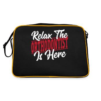 Détendez-vous L’orthodontiste est ici Orthodontistes - Sac Retro - noir/or - Dos
