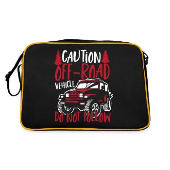 Attention véhicule hors route ne suivez pas hors route - Sac Retro - noir/or - Dos