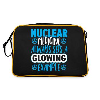 Nuclear Medicine Always Sets A Glowing Example - Retro Tasche - Schwarz/Gold - Hinten