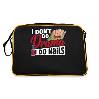 Je ne fais pas de théâtre Je fais des ongles Nail Tech Nail - Sac Retro - noir/or - Dos