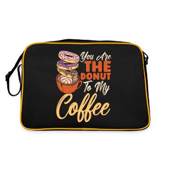 Café et beignets que vous êtes le beignet au petit-déjeuner - Sac Retro - noir/or - Dos
