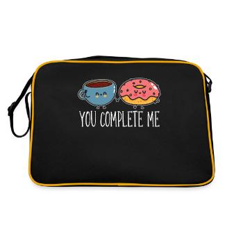 Café et beignets You Complete Me Coffee Bean - Sac Retro - noir/or - Dos