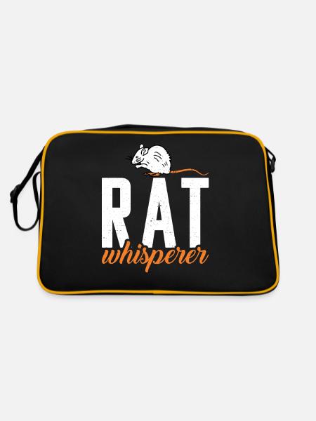 Rat Propriétaire Cadeau Rats Lover - Sac Retro - noir/or - Dos