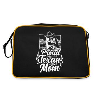 Proud Texas Mother Texas Texan Texan - Retro Bag - black/gold - Back
