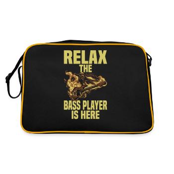 Bass Bassist Guitarist Music Instrument - Retro Bag - black/gold - Back