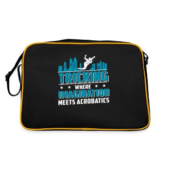 Tricking Imagination trifft Akrobatik - Retro Tasche - Schwarz/Gold - Hinten
