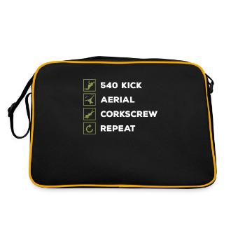 Tricking 540 Kick Aerial Corkscrew Repeat - Retro Bag - black/gold - Back
