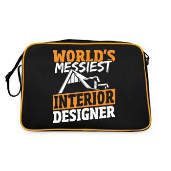 World's Messiest Interior Designer Interior Design - Retro Bag - black/gold - Back