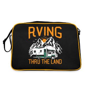 RVing Thru The Land RV Camping Caravan - Retro Tasche - Schwarz/Gold - Hinten