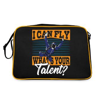 Je peux voler Quel est votre talent? Parachutisme - Sac Retro - noir/or - Dos