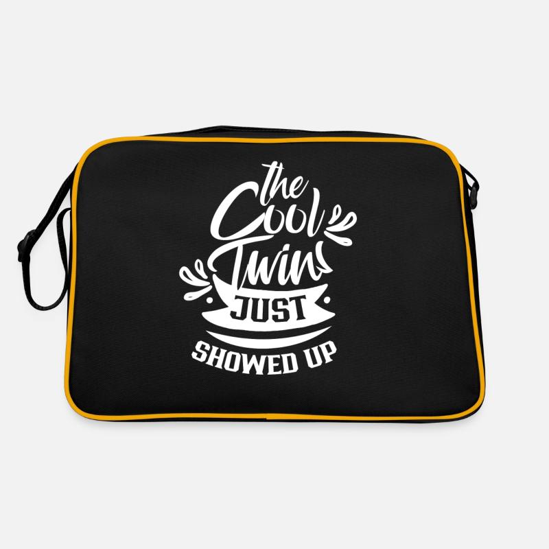 The cool twins just popped up Humor Retro Bag