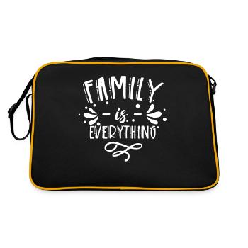 Family is all related family reunions - Retro Bag - black/gold - Back