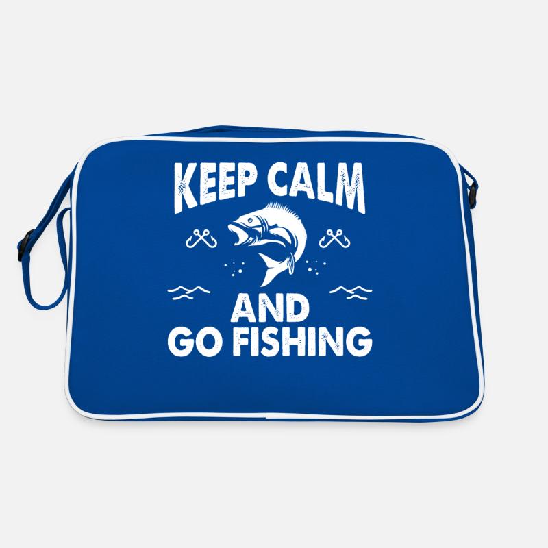 Restez calme et allez pêcher - (2) Sac Retro