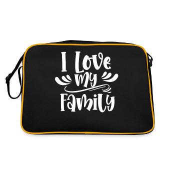 I Love My Family Family Reunion Relatives - Retro Bag - black/gold - Back