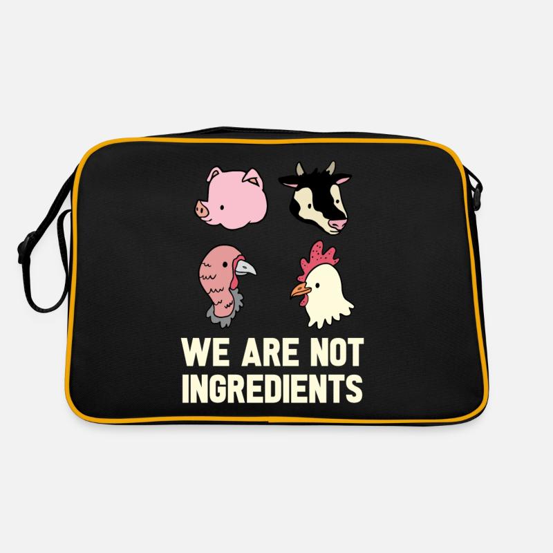 Vegan Fleischlos Tierlieb & Veganer Retro Tasche