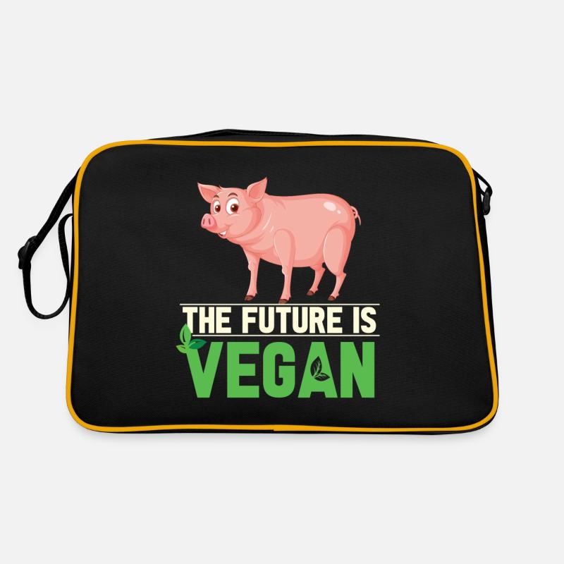 Vegan Fleischlos Tierlieb & Veganer Retro Tasche