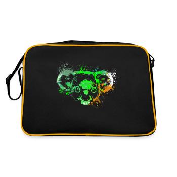 Splash Art Koala Bear - Retro Bag - black/gold - Back