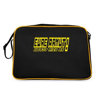 Eure Armut Kotzt Mich An - Retro Tasche - Schwarz/Gold - Hinten