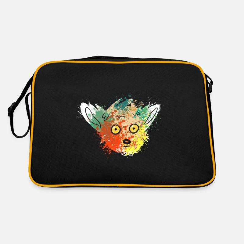 Splash Art Ringtail Maki Madagascar lémuriens Sac Retro