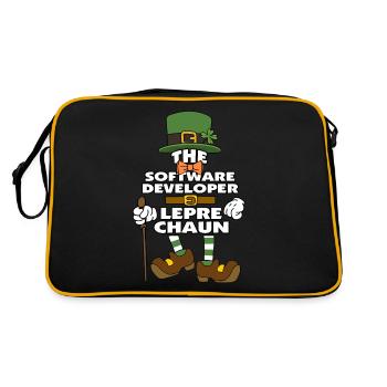 Le lutin du développeur de logiciels le jour de la Saint-Patrick - Sac Retro - noir/or - Dos