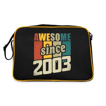 20 years old Awesome since 2003 20th birthday - Retro Bag - black/gold - Back