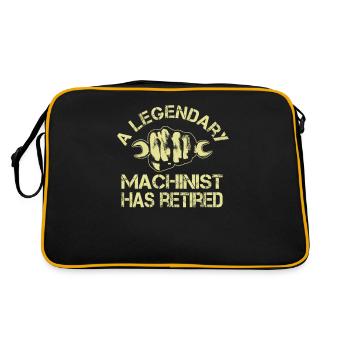 Cnc Mechanist Machinist Tolerance Issues - Retro Bag - black/gold - Back