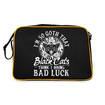 Je suis tellement gothique que les chats noirs pensent que j’apporte de la malchance - Sac Retro - noir/or - Dos