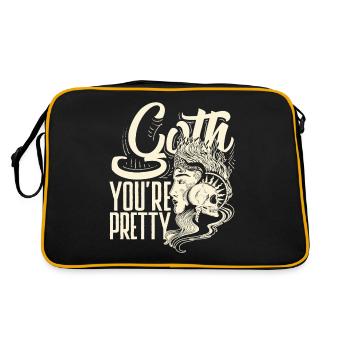 Goth tu es assez gothique sombre pastel gothique - Sac Retro - noir/or - Dos