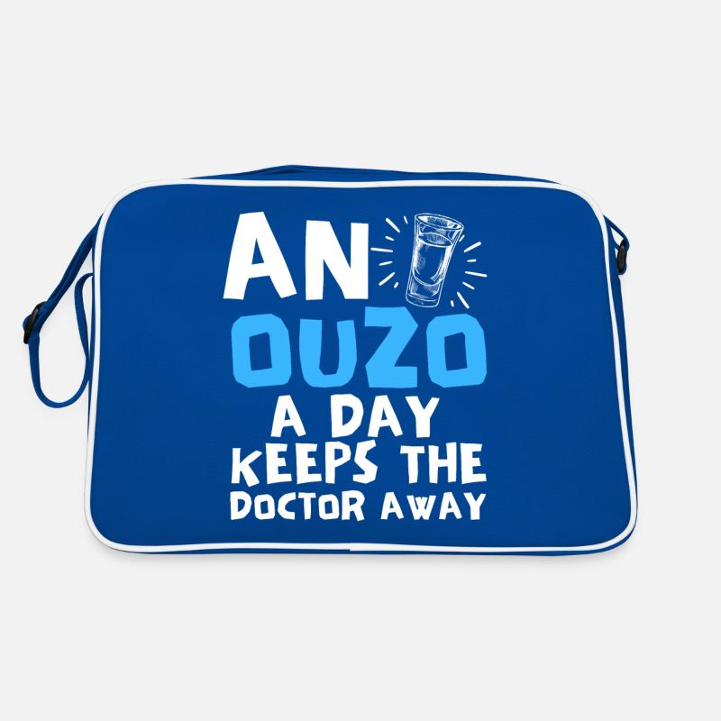 Ouzo Slogan pour les Grecs Une Ouzo par jour Ouzo Party Sac Retro